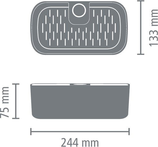 Brabantia ReNew Doucherek - Zonder boren - Dark Grey