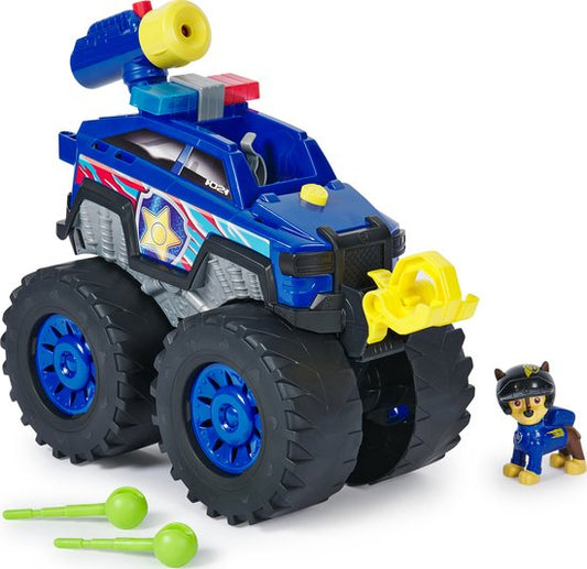 PAW Patrol Reddingswagens - Power Haulin' Cruiser van Chase - speelgoedtruck met werper, gemotoriseerde takel, lichten en geluiden