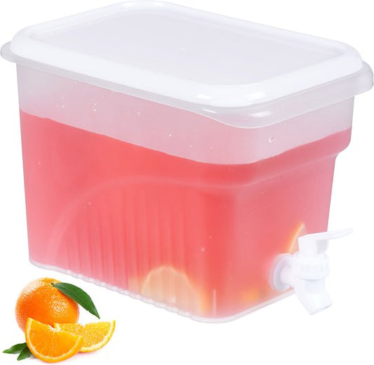 drankdispenser koelkast - 4,8 liter - kraantje en deksel - kunststof