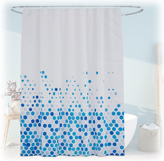 douchegordijn - 180x200 cm - anti-schimmel - wasbaar - polyester - stippen