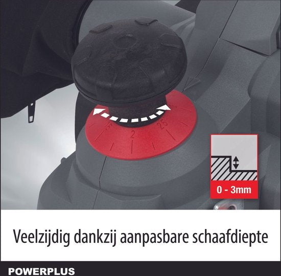 Powerplus POWE80030 Schaafmachine - 900W - Zijgeleider - Schaafdiepteinstelling - Opvangzak - Incl. 2 messen