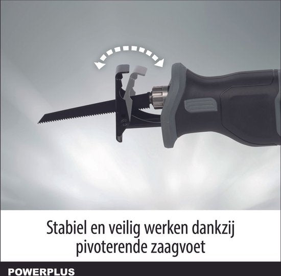 Powerplus accu reciprozaag POWEB2510 - 18V zaagmachine - 2600min-1 - zonder accu en lader - gereedschap