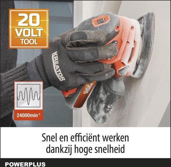 powerplus accu handpalmschuurmachine POWDP50200