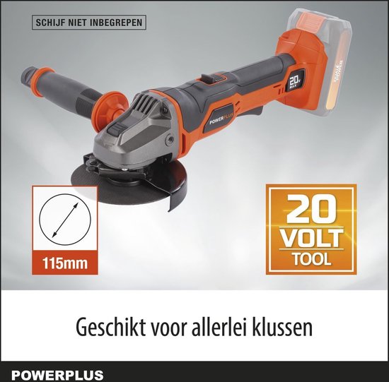 Dual Power accu haakse slijper POWDP35100 - 20V