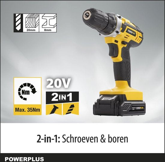 Powerplus POWX00501 Accu boormachine - Schroefboormachine