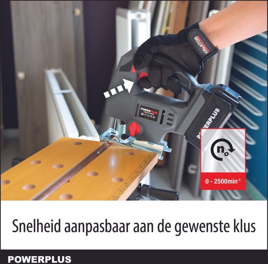 Powerplus accu decoupeerzaag POWEB2530 - 18V zaagmachine - 2500min-1 - zonder accu en lader - gereedschap met 1 acc.