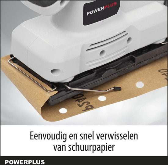 Powerplus elektrische vlakschuurmachine POWC40100 - 150W - schuurpapier 185 x 90 mm - 24000min-1 - met 1 acc.
