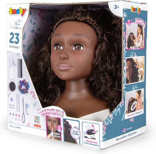 Smoby - My Beauty Afro Styling Head - Kaphoofd - 23 Accessoires - Vanaf 3 jaar