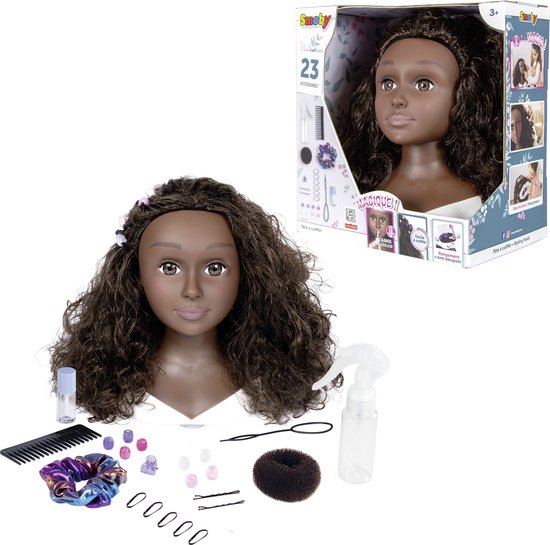 Smoby - My Beauty Afro Styling Head - Kaphoofd - 23 Accessoires - Vanaf 3 jaar
