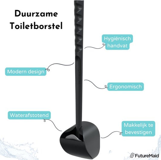 Sanimaid Seoul - Toiletborstel met Houder - Wc-borstel - Zwart - Hygiënisch - Duurzaam - Antibacterieel