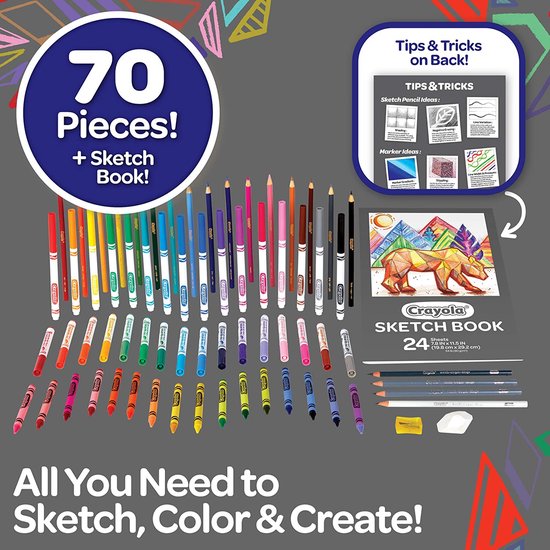 Crayola - Hobbypakket - Sketch and Color Art Kit Voor Kinderen