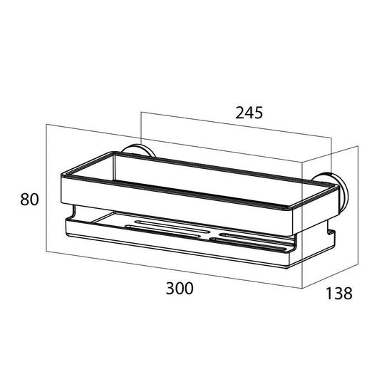 Tiger Noon - Doucherek - Douchemand - Zonder boren - Boren of lijmen - RVS - Chroom