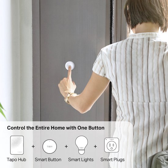 TP-Link Tapo S200B - Draadloze schakelaars - One-Click Alarm - Control From Multiple Locations