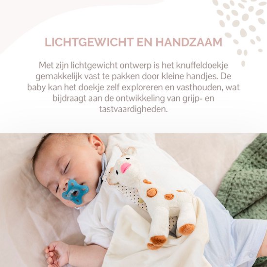 Sophie de giraf knuffeldoekje Chérie - Babyknuffel - Baby knuffeldoekje - Kraamcadeau - Babyshower cadeau - In luxe wit/beige geschenkdoos - Vanaf 0 maanden - 25 x 25 cm