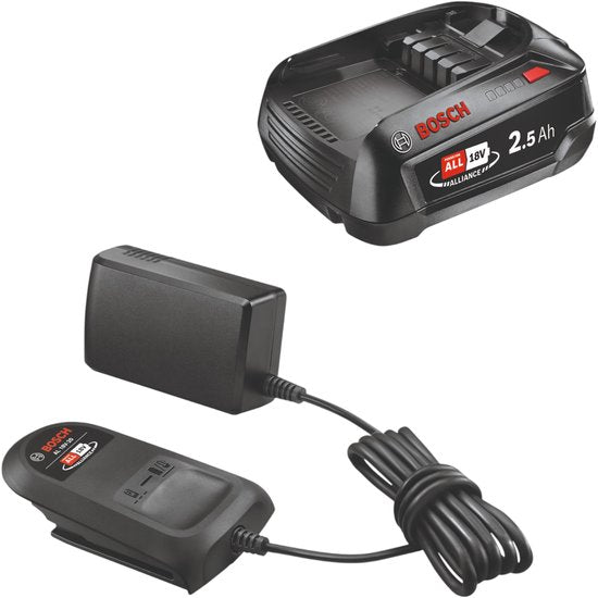Bosch 18V Alliance Gereedschapsaccu en lader  Starterkit  Met 1x 18V accu en 2.5 Ah lader