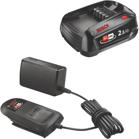 Bosch 18V Alliance Gereedschapsaccu en lader  Starterkit  Met 1x 18V accu en 2.5 Ah lader