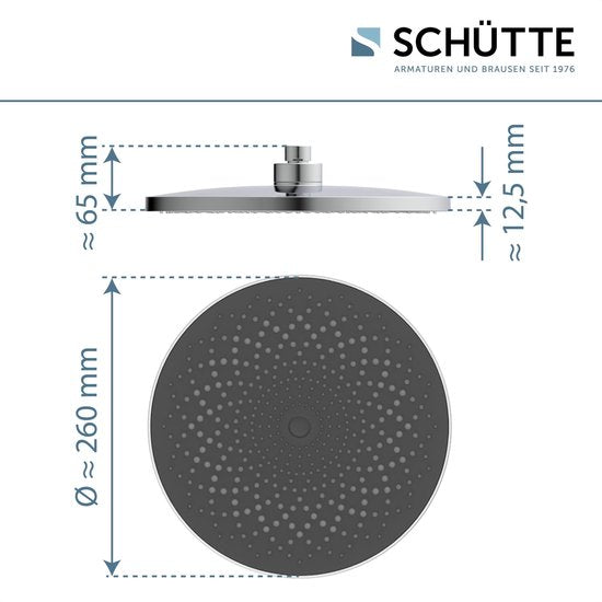 SCHÜTTE CAPRI Hoofddouche - Douchekop rond - ø 26 cm