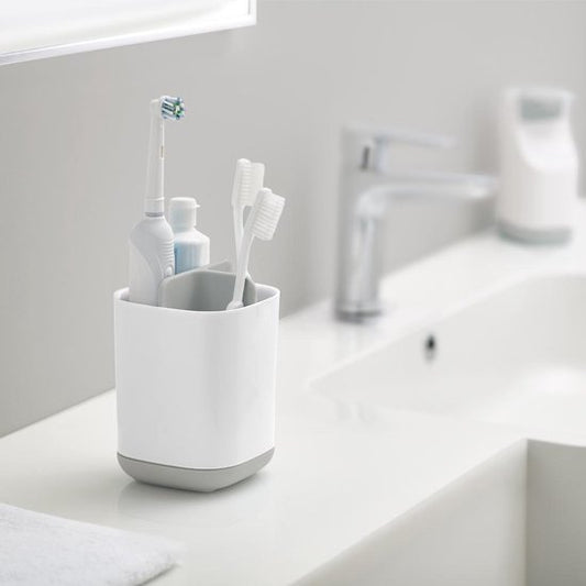 Joseph Joseph elektrische tandenborstelhouder small - easystore - Wit - Sorteervakken | Decoratief | Elektrische tandenborstelhouders | Handtandenborstelhouders