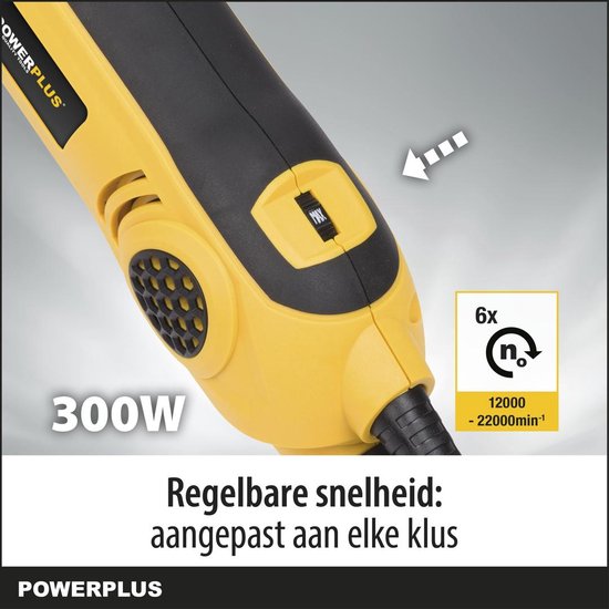 Powerplus delta schuurmachine POWX0490 - 300 W driehoekschuurmachine - met 3 driehoekige schuurbladen, stofzuigeraansluiting