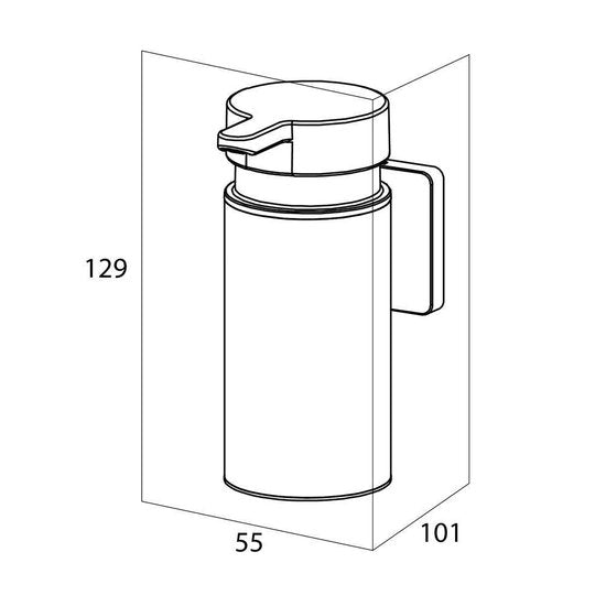 Tiger Dock Zeepdispenser medium RVS geborsteld