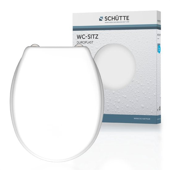 SCHÜTTE WC-Bril 82000 WHITE - Duroplast - RVS-Scharnieren - Belastbaar tot 175 kg - Gelakt - Wit