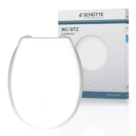 SCHÜTTE WC-Bril 82000 WHITE - Duroplast - RVS-Scharnieren - Belastbaar tot 175 kg - Gelakt - Wit