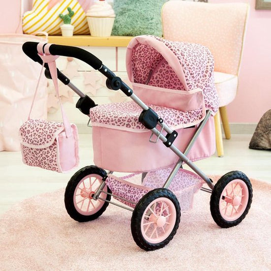Bayer Design - Poppenwagen Trendy - Roze Luipaard