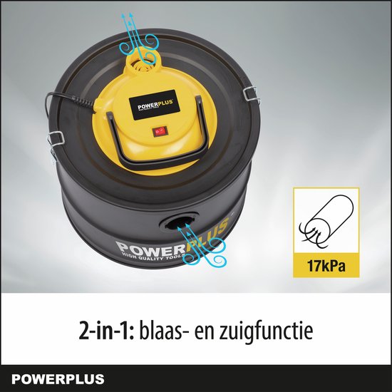 Powerplus POWX3000 Aszuiger - 1000W - Opvangbak 15L