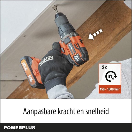 Powerplus Dual Power POWDP15100 accu schroefboormachine 20V Li-Ion zonder accu