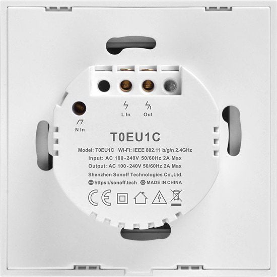 Smart Switch WiFi Sonoff T0 EU TX (1-kanaals)