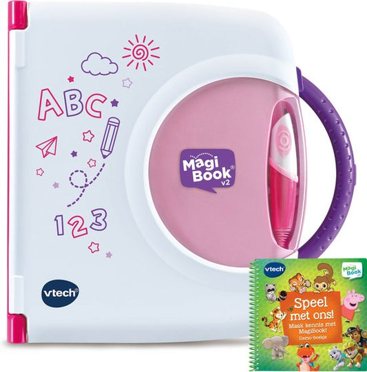 VTech Magibook Starter Pack Roze + demoboek - Interactief Activiteitenboek - vanaf 2 jaar - Educatief speelgoed