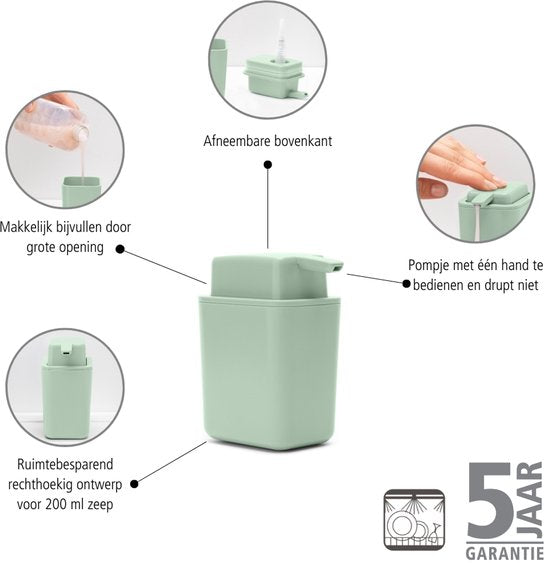 Brabantia SinkSide Zeepdispenser - 200 ml - Jade Green