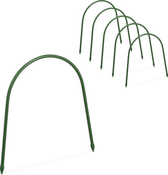 tunnelbogen - set van 6 - voor tunnelserre - 31 x 33 cm - groen
