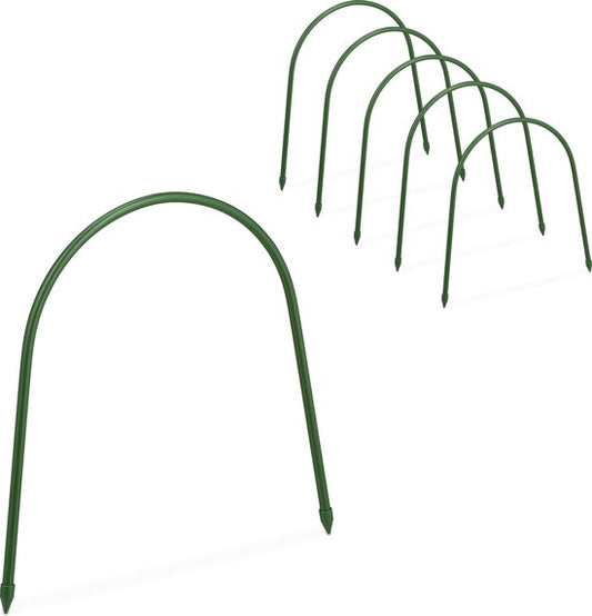 tunnelbogen - set van 6 - voor tunnelserre - 31 x 33 cm - groen