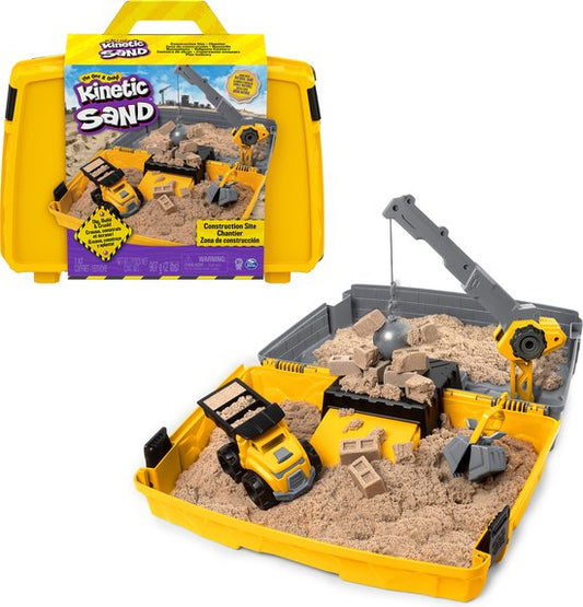 Kinetic Sand – Bouwplaatskoffer - 907g origineel kinetisch zand