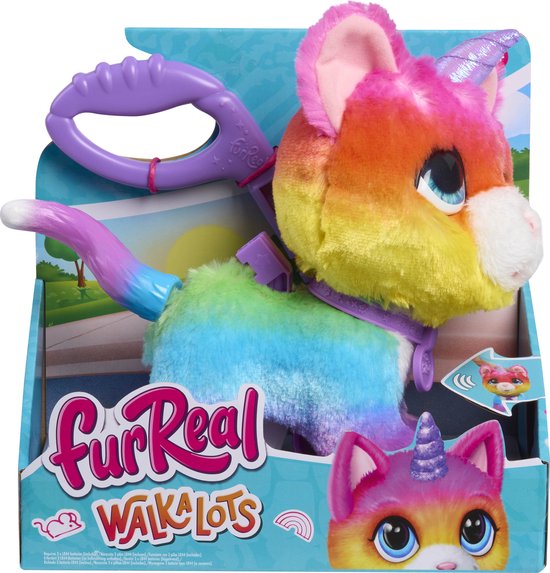 FurReal WalkaLots Big Wags Unicorn Kat - Interactieve pluchen Knuffe