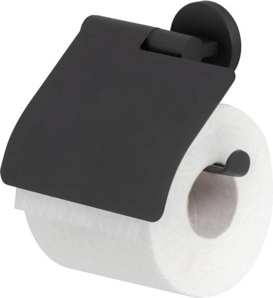 Tiger Noon - Wc rolhouder met klep - Toiletrolhouder zwart