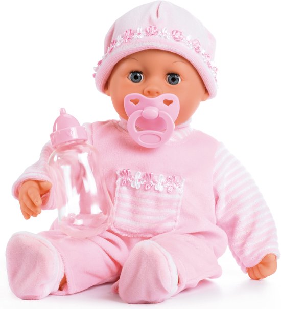 Bayer Design - Babypop First Words Baby 38 cm in roze