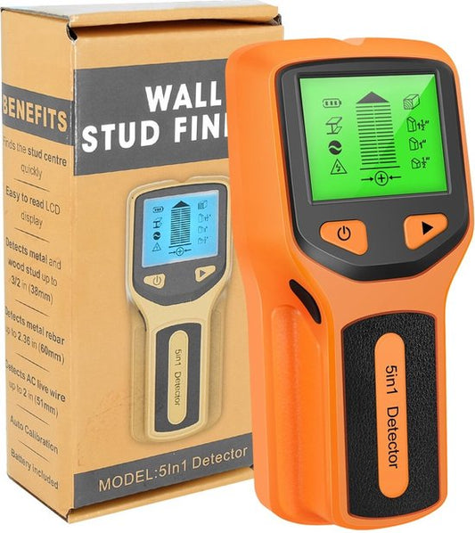 Muur scanner | Metaal Detector | 5 in 1 | Vinden van metalen en hout studs | Leidingzoeker