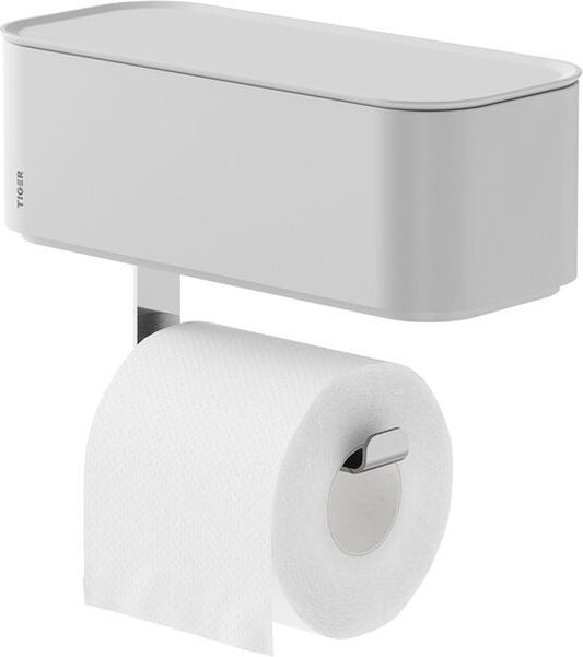 Tiger 2-Store - Toiletrolhouder - Wc rolhouder met opbergbakje wit