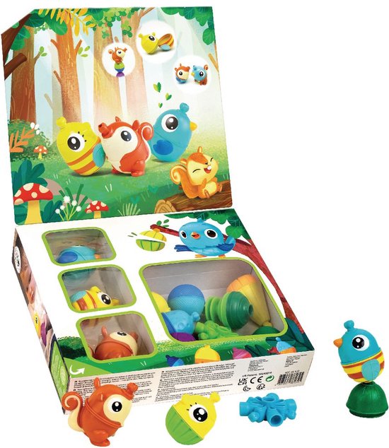 Lalaboom Educatieve Kralen Set Dieren Cadeaudoos - 25 Stuks