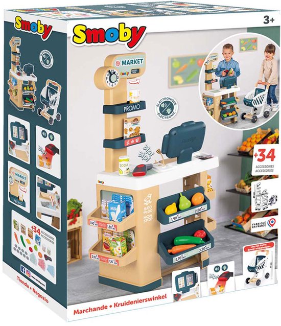 Smoby - Speelgoedwinkel - Winkelkar - Kassa