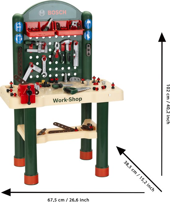 Gereedschapsset voor kinderen Klein Workbench 82 Onderdelen