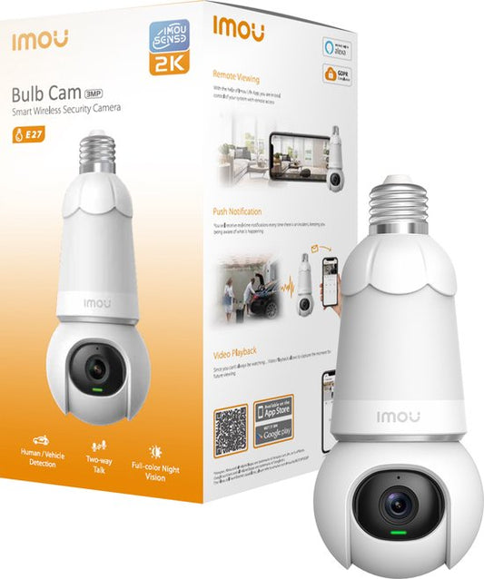 Imou Bulb Cam - Beveiligingscamera En E27 Lamp - 3K Camera en Lamp In 1