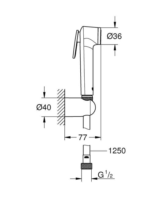 GROHE Vitalio Trigger Spray 30 wandhouderset en handdouche