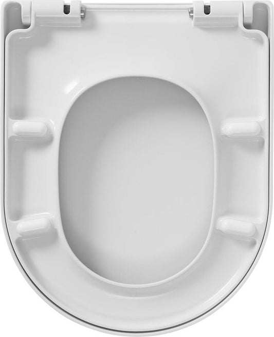 Tiger Memphis - WC bril D-vorm - Toiletbril met deksel - Softclose - Easy Clean functie - Duroplast Wit