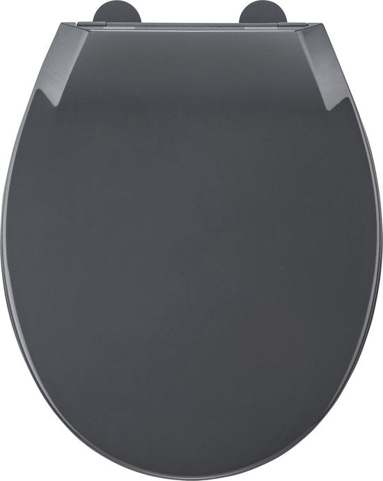Allibert wc-bril MILA - thermoplastiek - soft close - inox scharnieren - afklikbaar - grijs