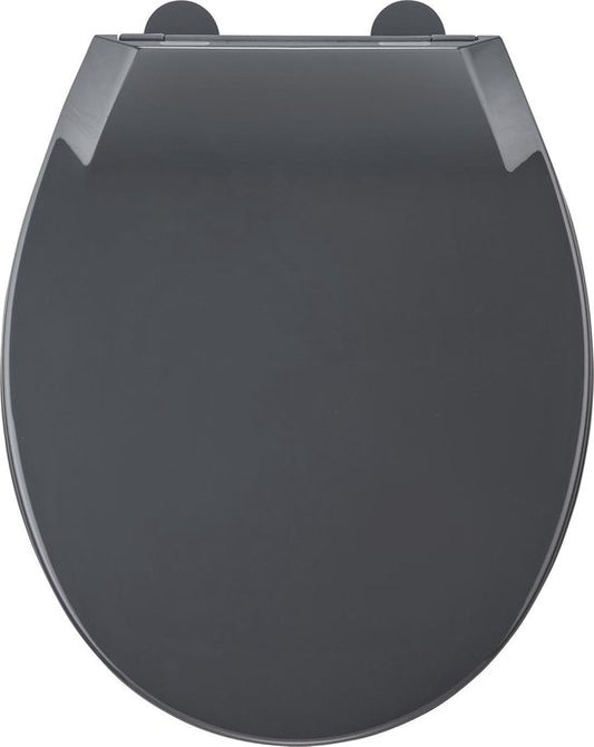 Allibert wc-bril MILA - thermoplastiek - soft close - inox scharnieren - afklikbaar - grijs