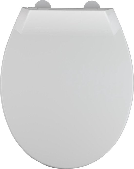 Allibert wc-bril MILA - thermoplastiek - soft close - inox scharnieren - afklikbaar - wit