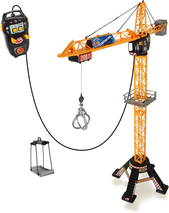 Dickie Toys - Giant Constructie Kraan 120 cm - Speelgoedvoertuig